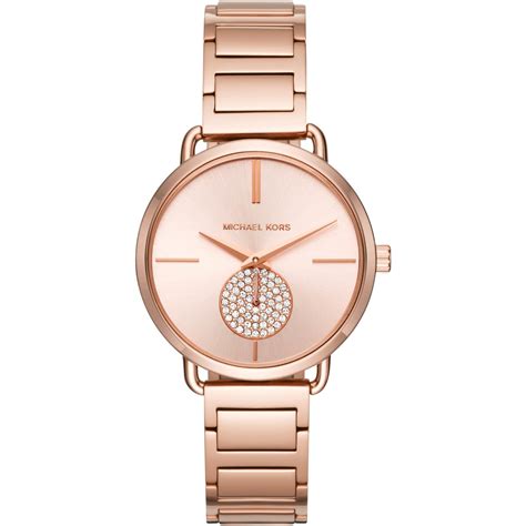 michael kors watches portia stainless-steel two-hand sub-eye watch|Michael Kors Women's Portia Rose Goldtone Two Hand Sub Eye .